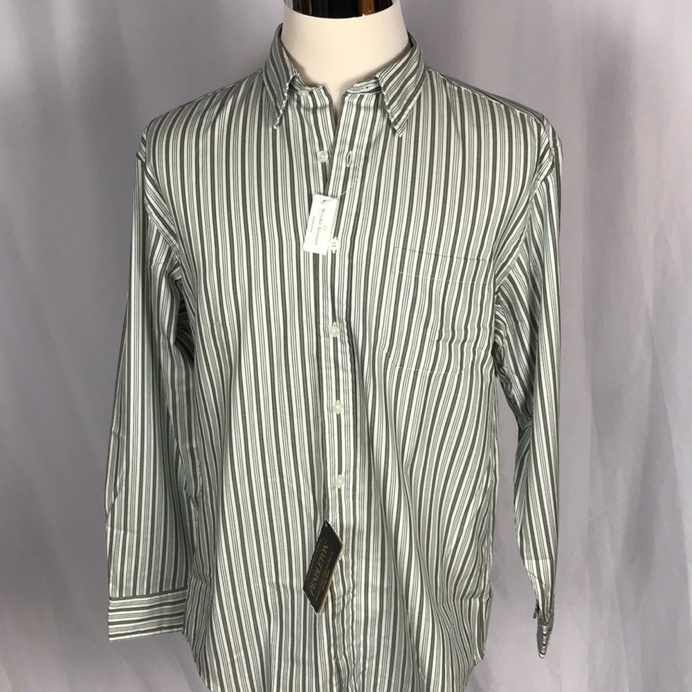 NWT Pendleton Bridgeport striped shirt large